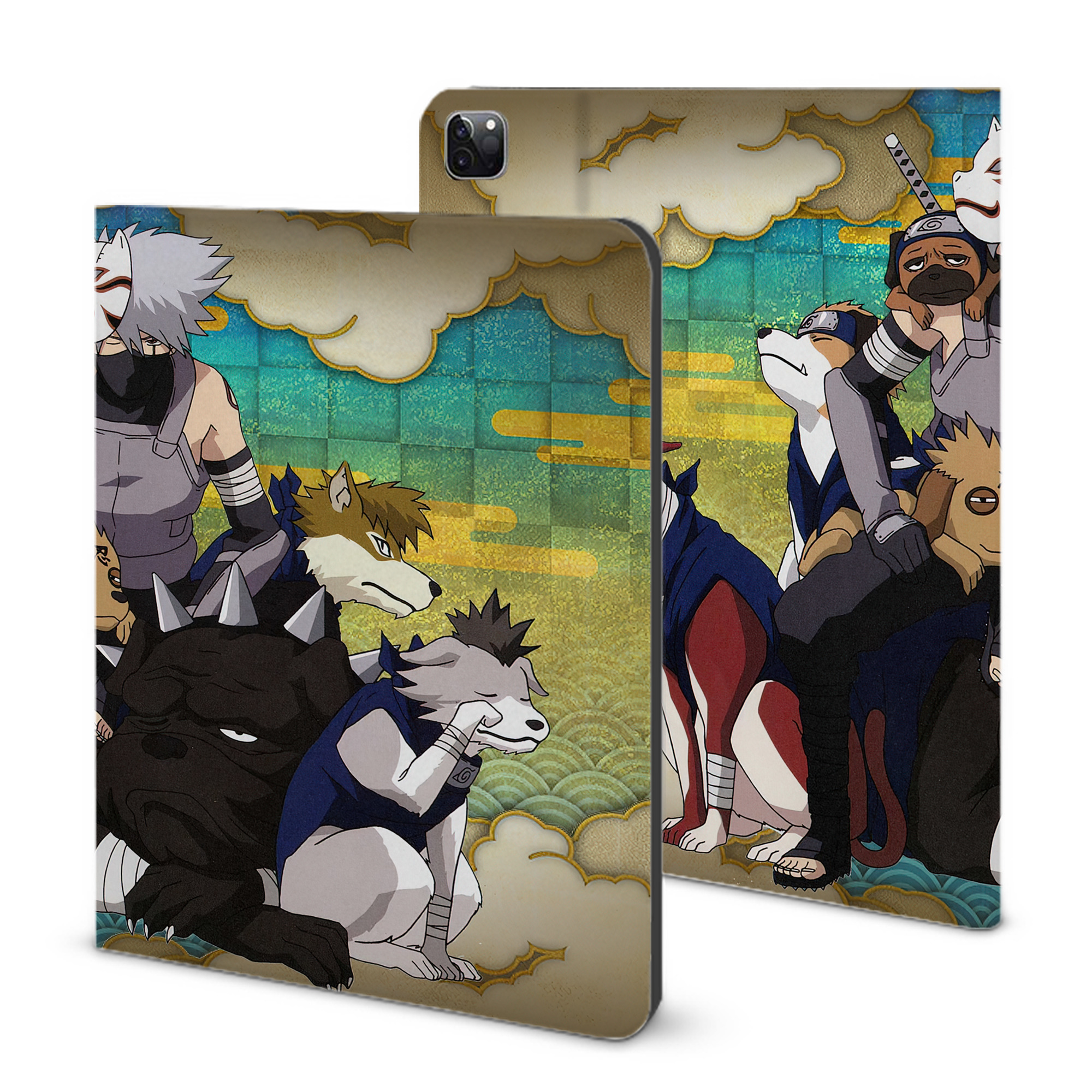 （画像用） NARUTO -ナルト- NARUTO -ナルト- 疾風伝 IPad ケース ブック型 PUレザー TPU 耐衝撃 軽量 薄型 ペン収納なし 全面保護 IPad 各モデル対応